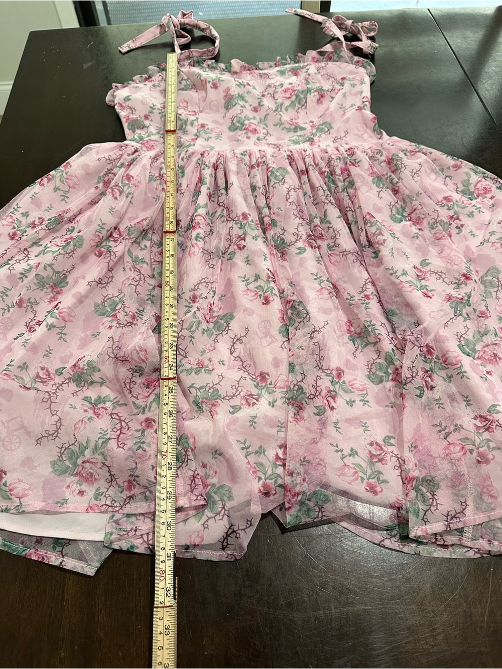 Disney Her Universe Light Pink Floral Ruffled Dress sleeping Beauty Sz l - Picture 9 of 11